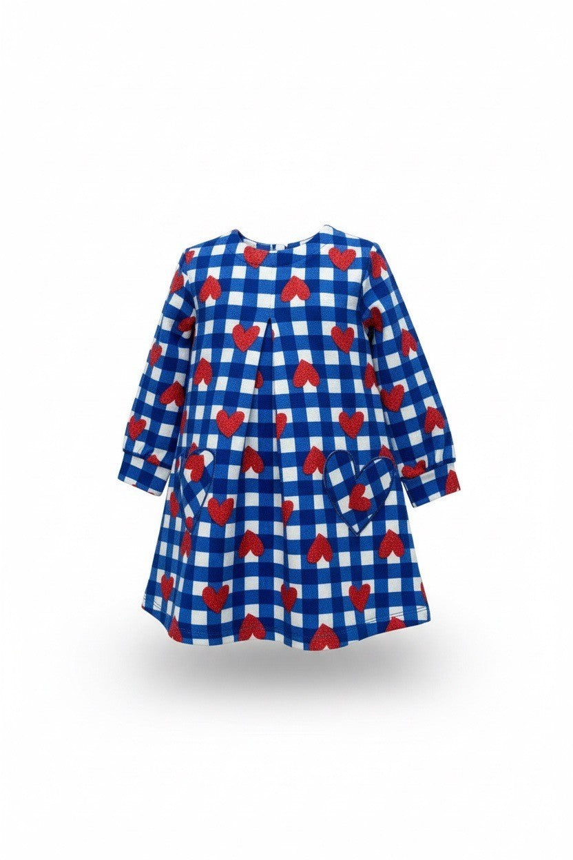 Agatha Ruiz BLUE HEARTS DRESS BLUE & TIGHTS