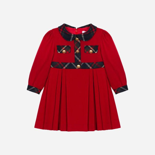 Patachou Girl Red Tartan Dress