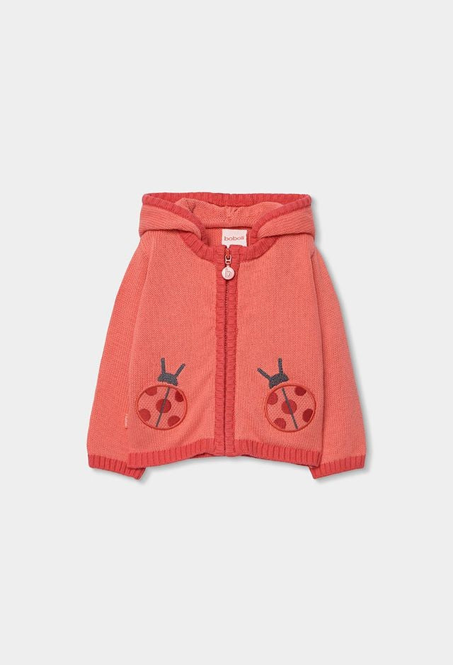 Boboli Knit lady bug jacket for baby girl
