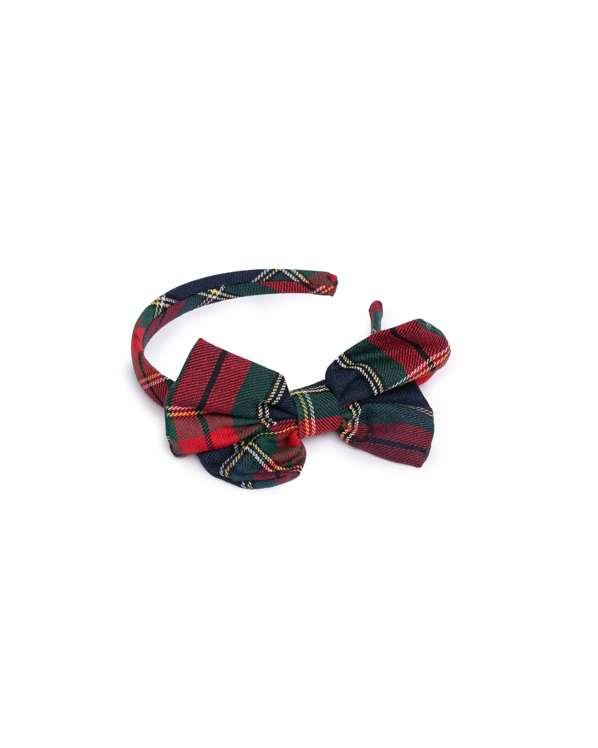 JULIANA - Hairband with tartan bow   Red