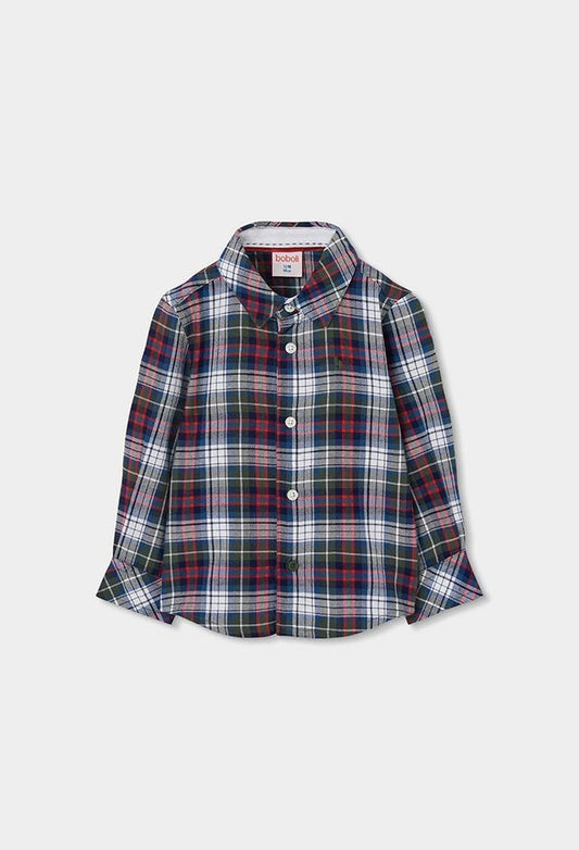 Boboli Checked Shirt for Boys in Navy & Red