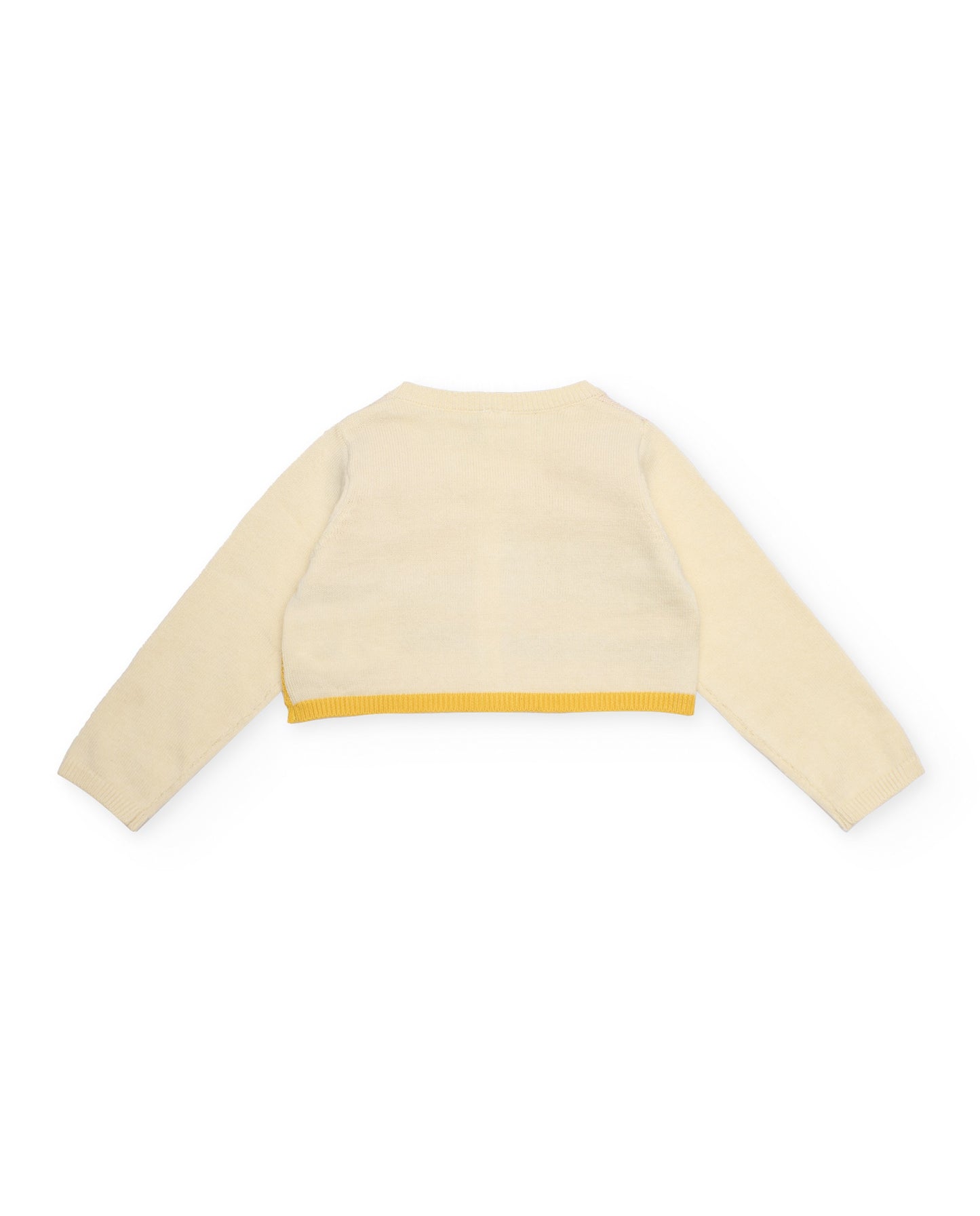 Tuc Tuc BABY GIRL Pale yellow knitted cardigan with flower design