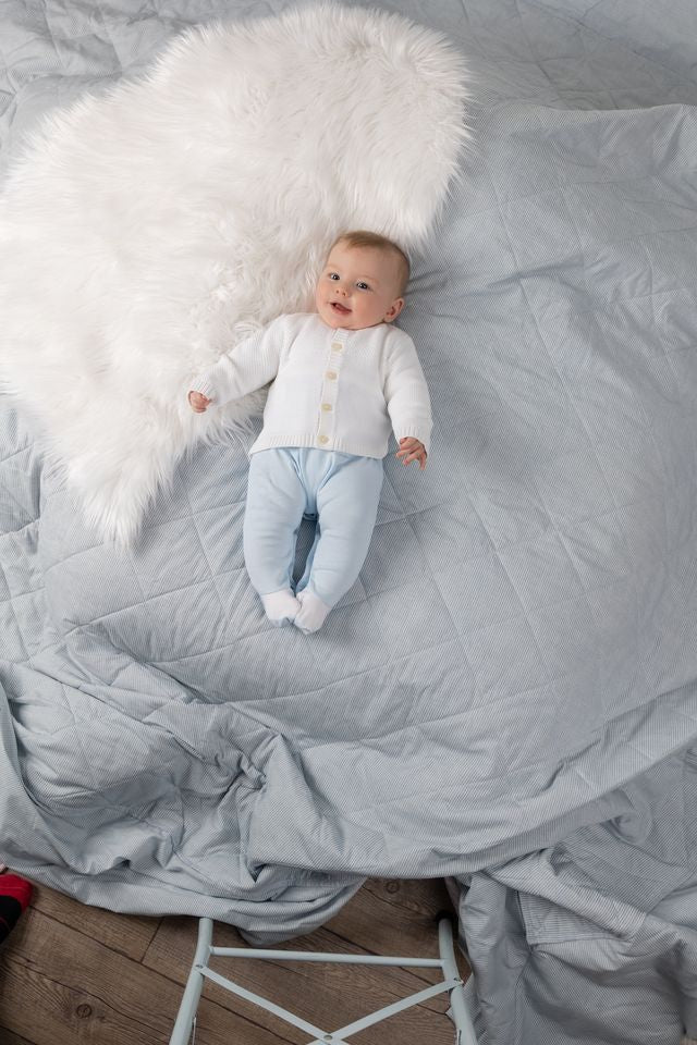 EMILE ET ROSE CYPRESS WHITE CARDIGAN