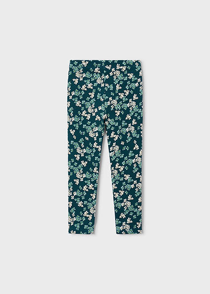Mayoral Fleece green printed leggings