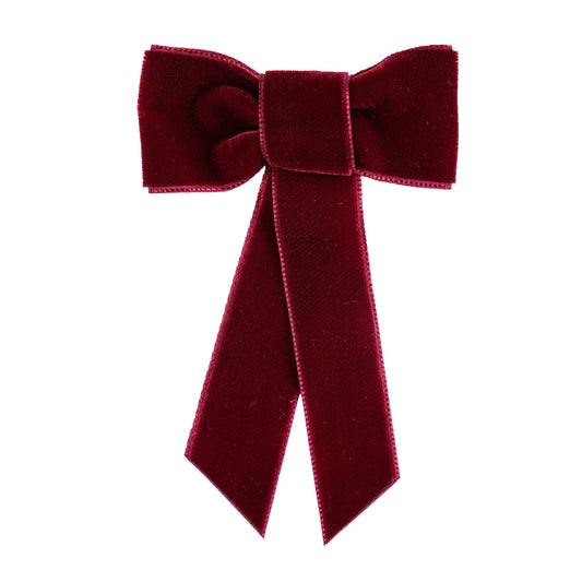 Condor Coquette hair clip with velvet bow - 575                                    Garnet