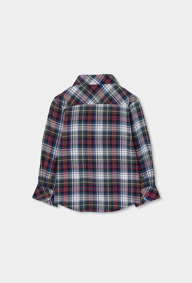 Boboli Checked Shirt for Boys in Navy & Red