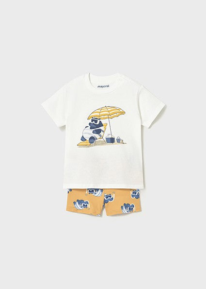 Mayoral Baby Boy Swimsuit set with T-shirt