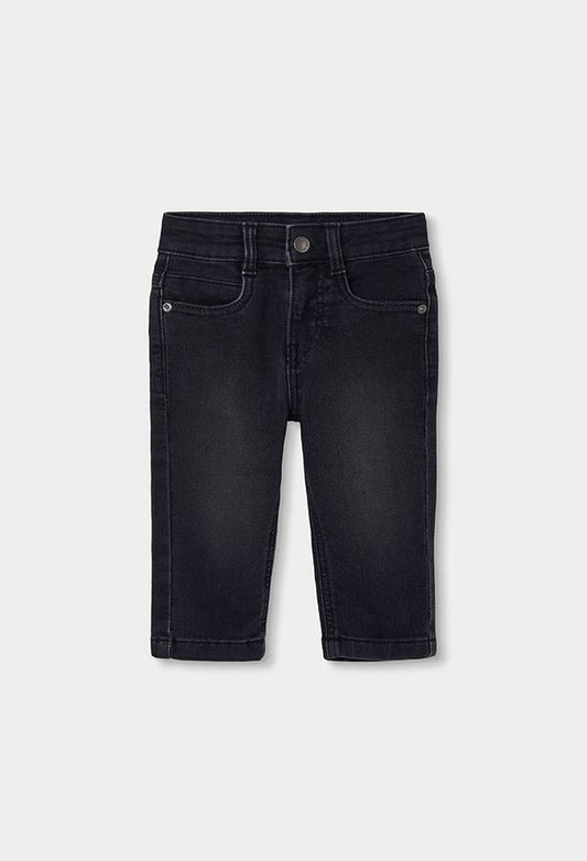 Boboli Boy Black Denim Stretch Trousers
