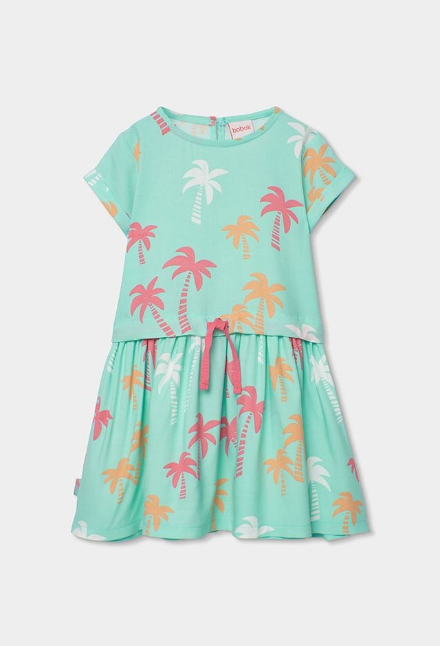 Boboli Viscose dress "palm trees" for girl