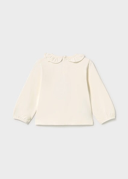 Mayoral Long Sleeved Top Cream