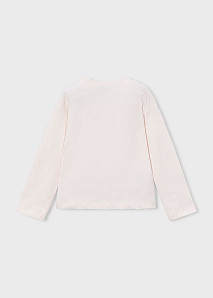 Mayoral Long Sleeve Cream  T-Shirt