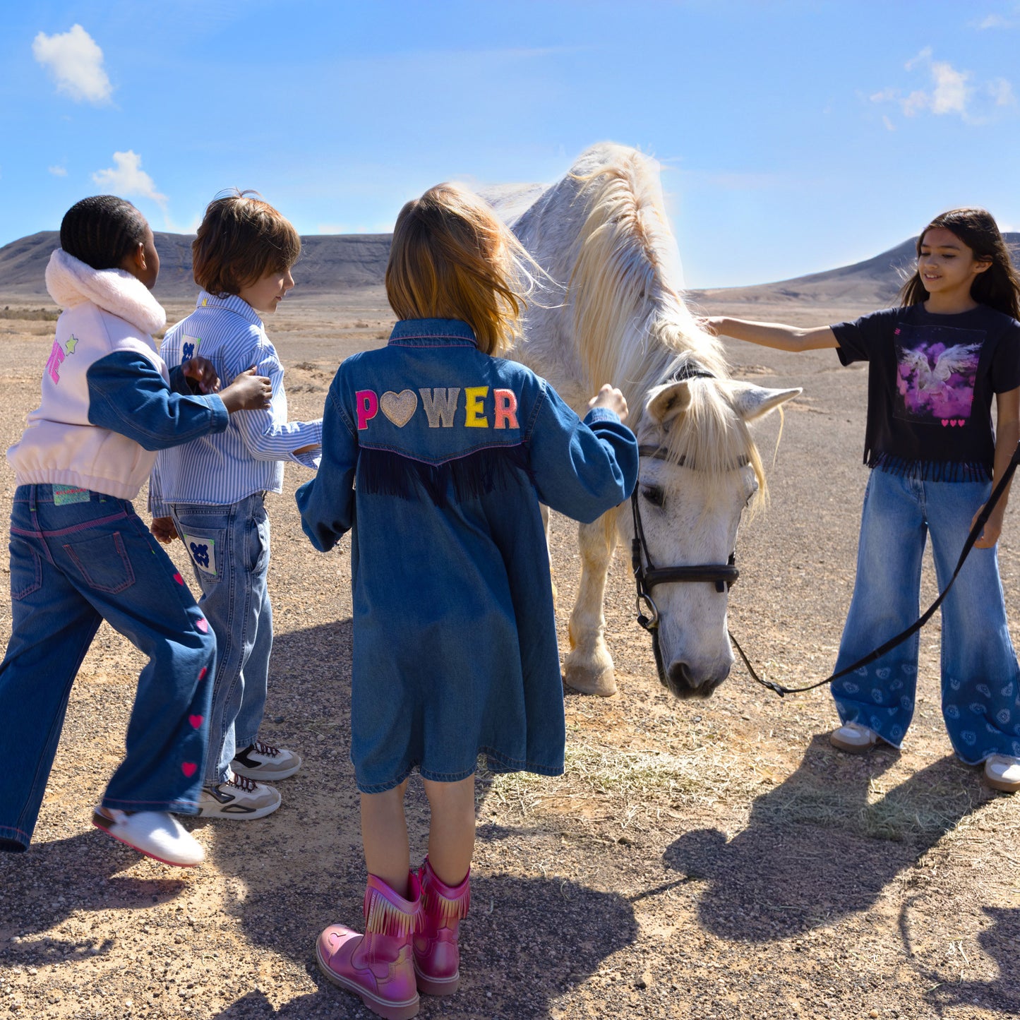 BILLIEBLUSH DRESS DENIM INDIGO BLUE