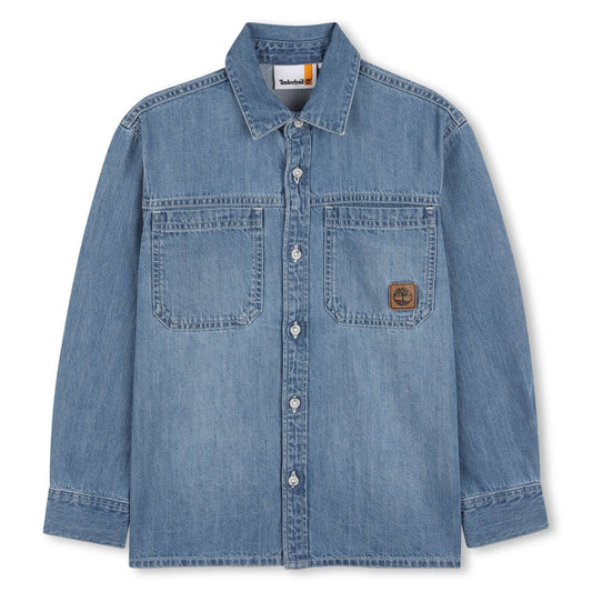 TIMBERLAND BOY DENIM BOY SHIRT DOUBLE STONE + BRUSH