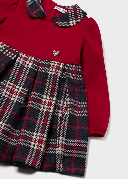 Mayoral Plaid Dress in Red