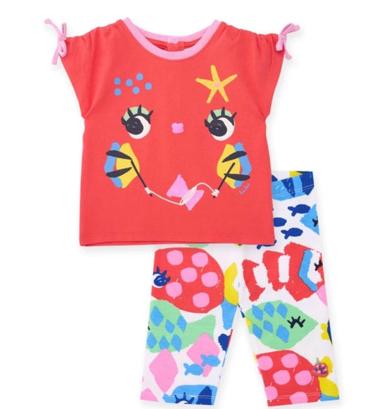 Tuc Tuc Girl Sea Circus 2 Pc Legging Set