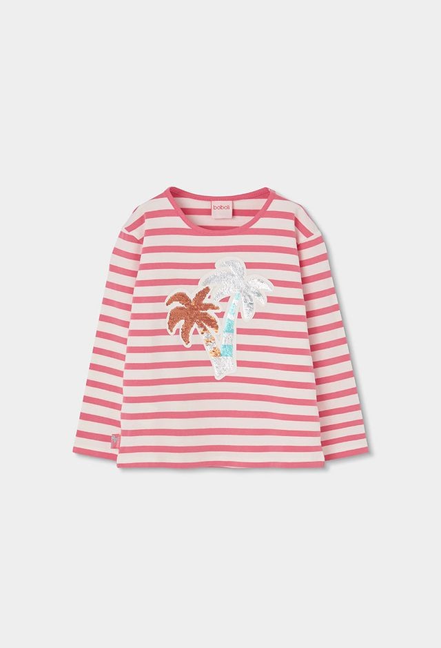 Boboli Beach Days Knit t-shirt striped for girl