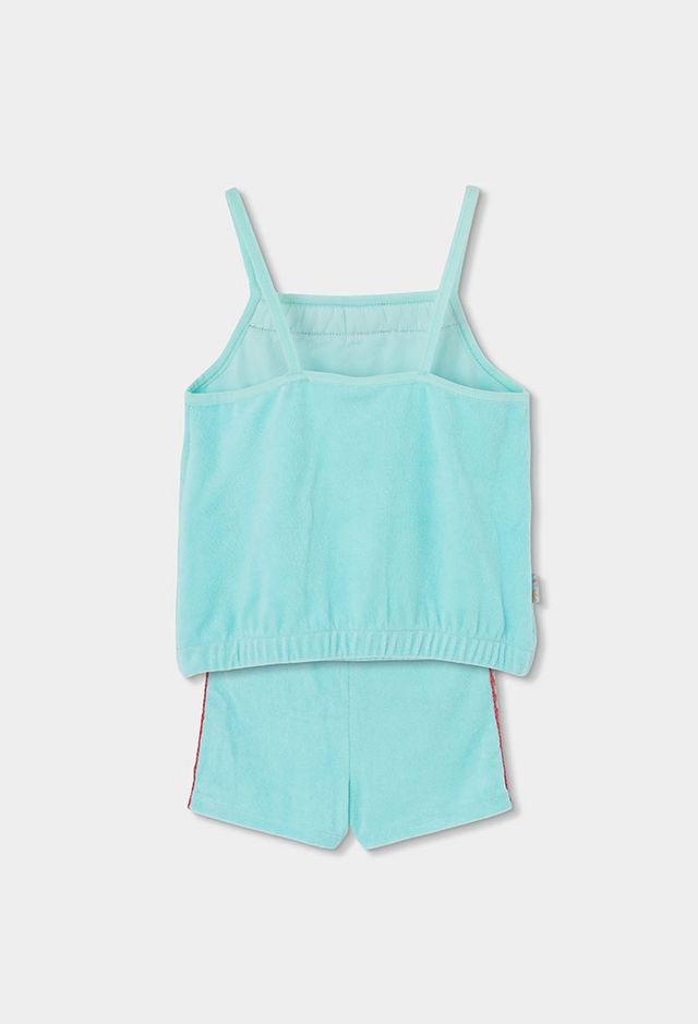Boboli Beach Days turquoise short set for girl