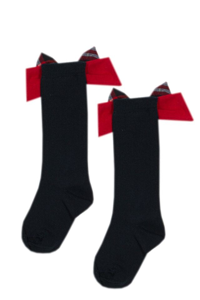 PATACHOU Navy Tartan Socks