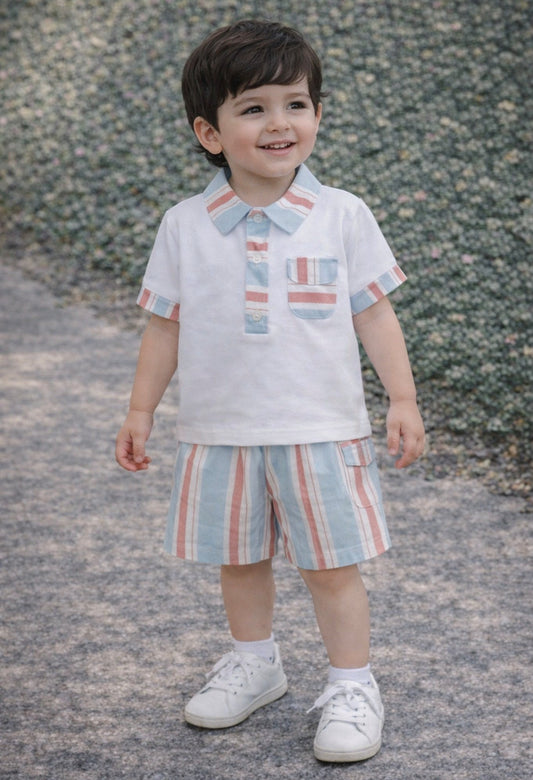 Deolinda Boy Copacabana Shorts & Polo shirt Set