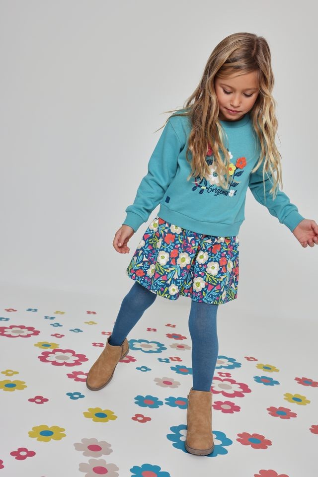 Boboli Girl Fleece combined dress