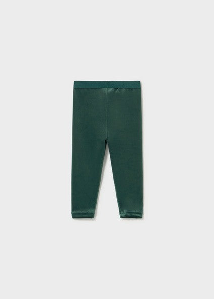 Mayoral Velvet Leggings Green