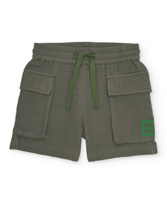 Tuc Tuc Boy Khaki soft cotton bermuda shorts