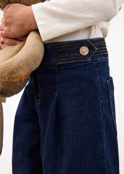 Mayoral Wide leg denim pants        Super dark