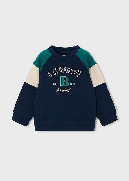Mayoral Navy Colour Block Sweatshirt