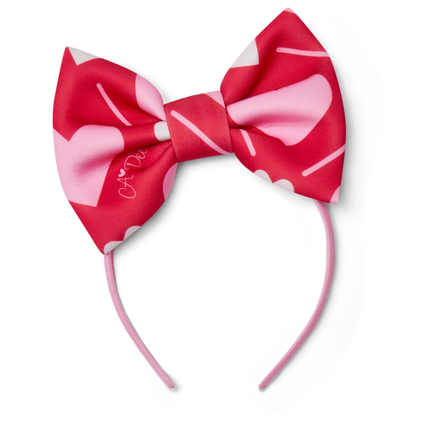 A Dee LANE Girls Heart print bow hairband