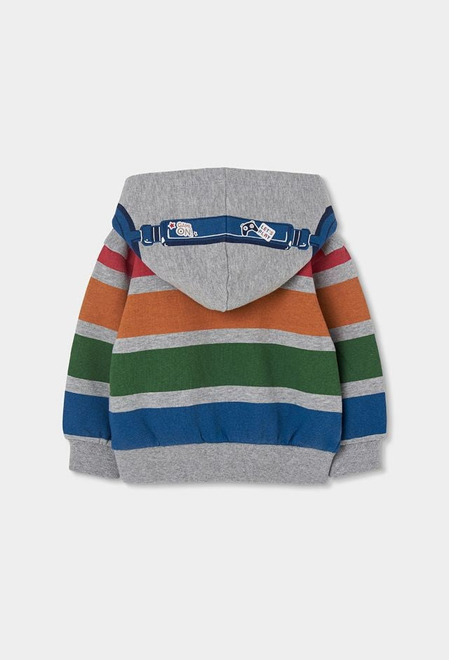 Boboli Boy Striped Fleece Sweatshirt