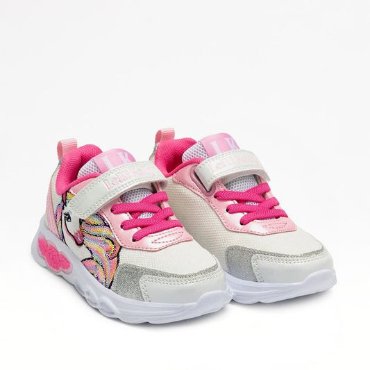 Lelli Kelly Maggie Runner White & Pink with Lights