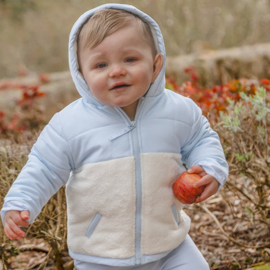 Emile et Rose Marcus Twill & deep pile fleece padded Jacket