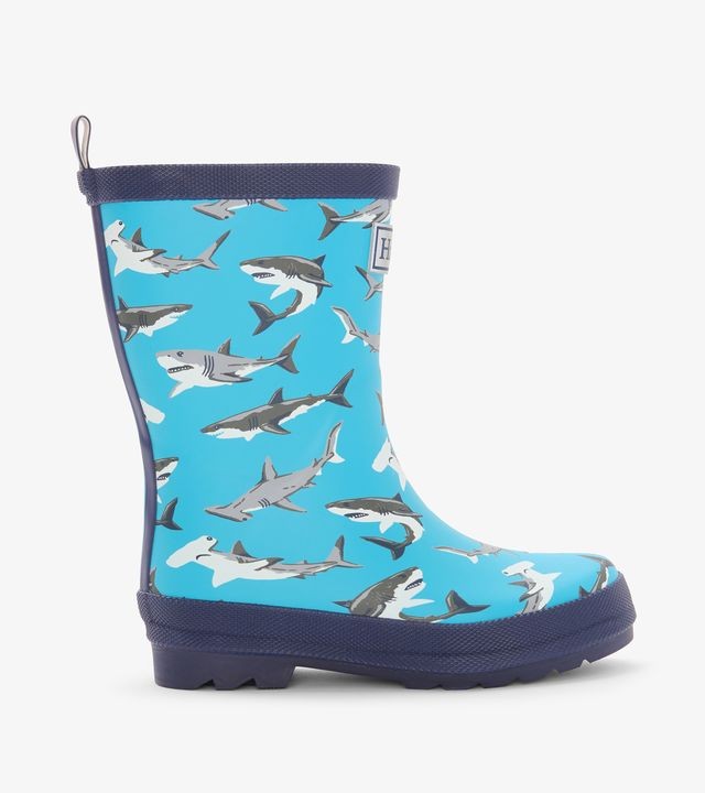 Hatley shark party matte rain boot