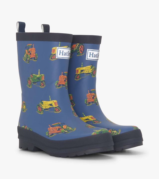 Hatley Landscape Tractors Matte Rain Boots
