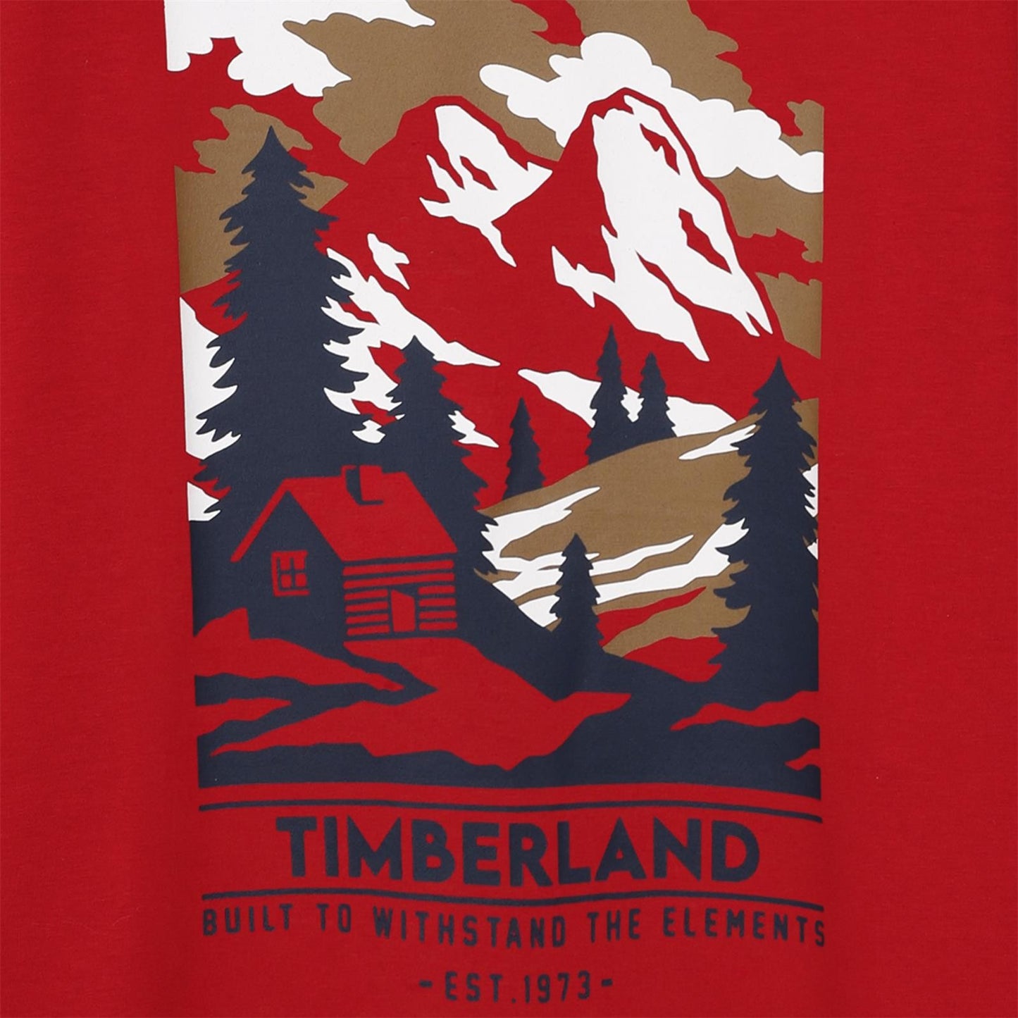 TIMBERLAND LONG SLEEVE T-SHIRT in RED