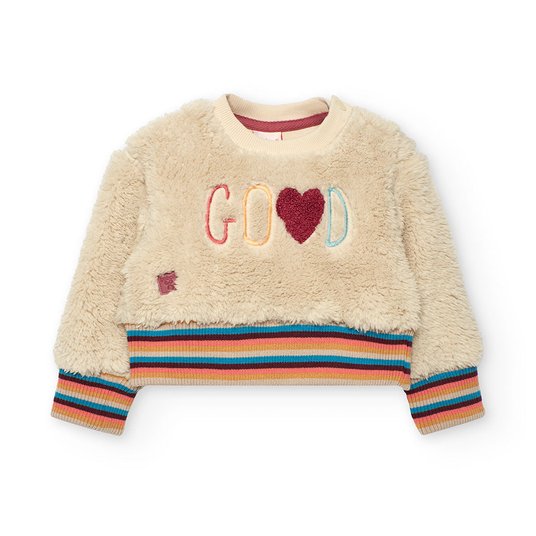 Boboli Girl Fluffy Sweatshirt