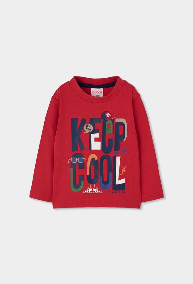 Boboli Knit t-Shirt for boy maroon