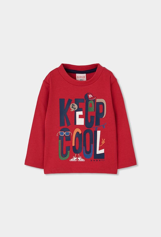 Boboli Knit t-Shirt for boy maroon