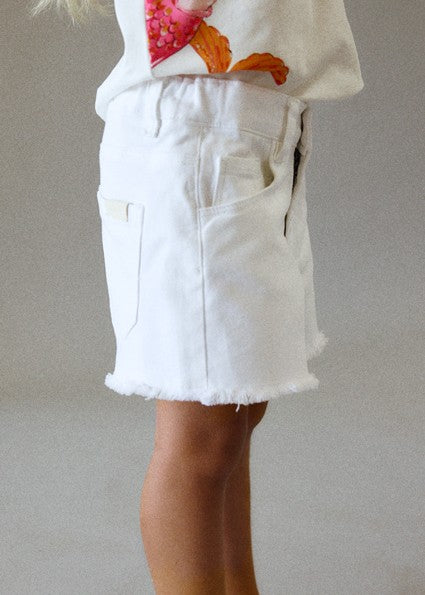 Mayoral Girl Basic twill white shorts