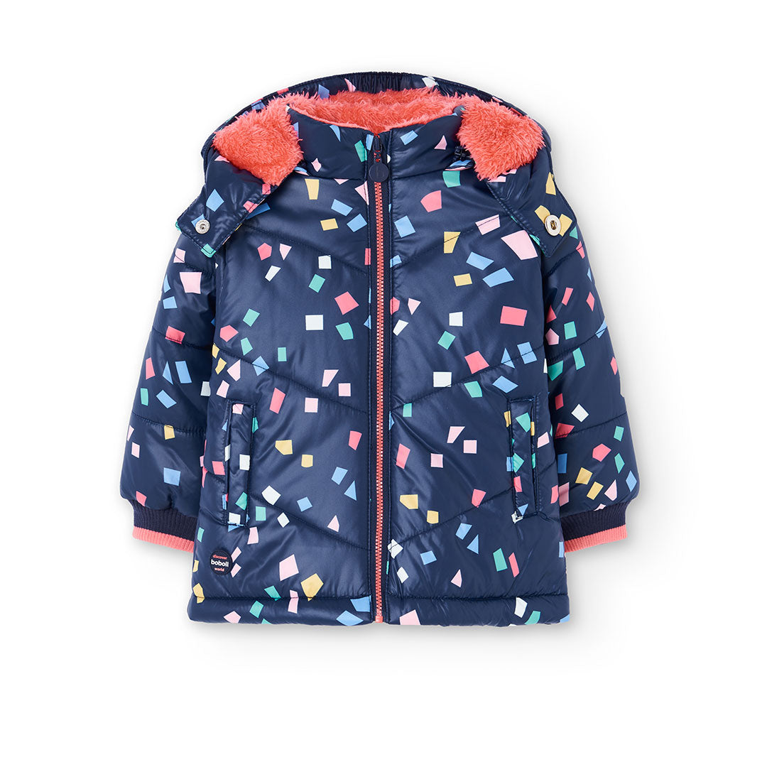 Boboli Girl Technical Fabric Parka Jacket, Perfect Outerwear
