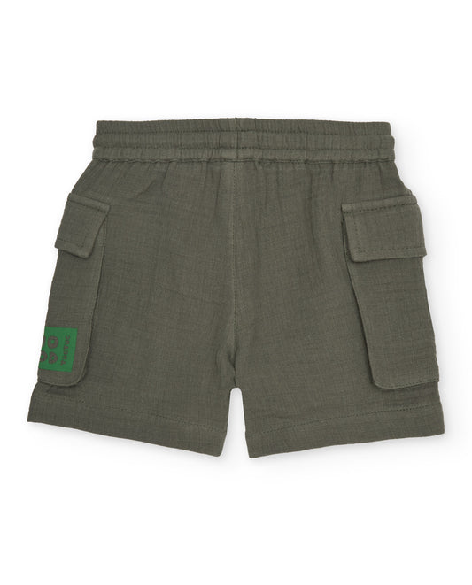 Tuc Tuc Boy Khaki soft cotton bermuda shorts