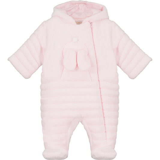 Emile et Rose Alison Pale Pink Fleece Pramsuit