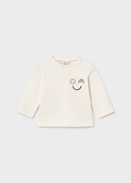 Mayoral Long Sleeve T-Shirt in Cream