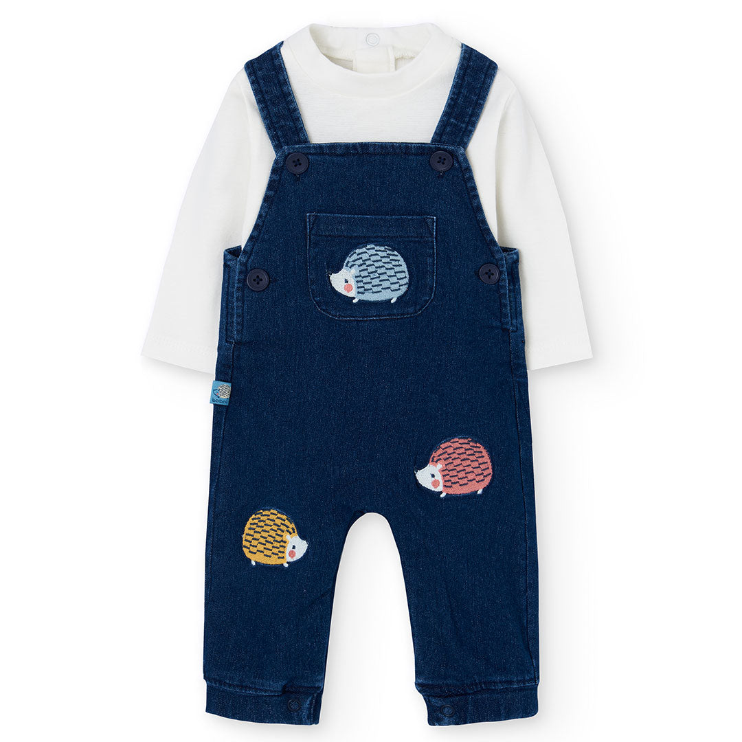 Boboli Baby Boy Hedgehog Dungaree Set