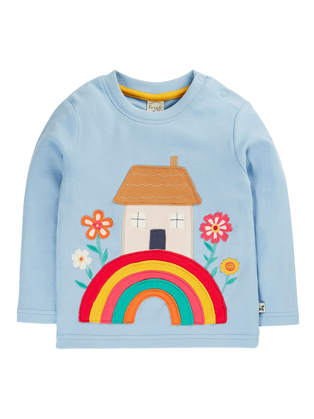 FRUGI LONG SLEEVE TOP IN PALE BLUE