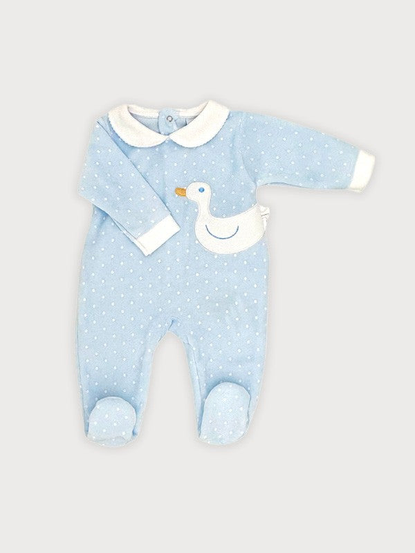 Sardon Sleep & Play Babygrow in Sky Blue