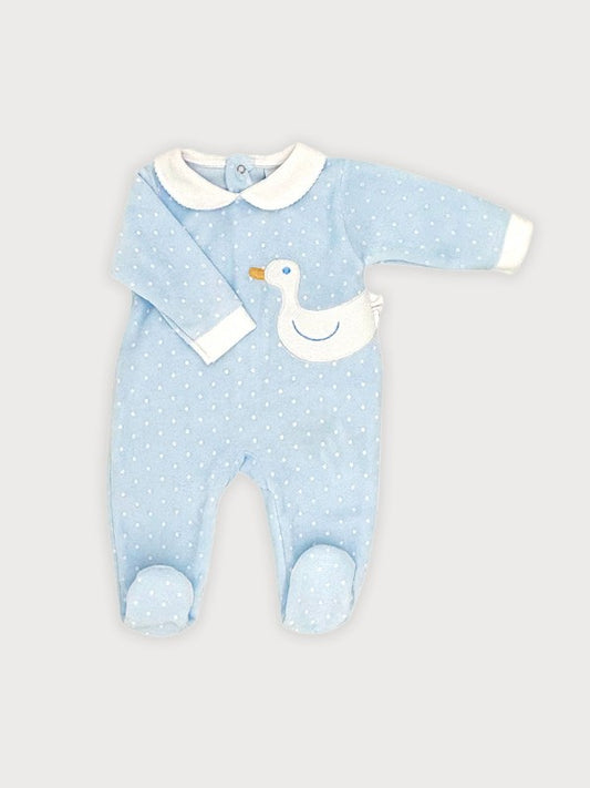 Sardon Sleep & Play Babygrow in Sky Blue