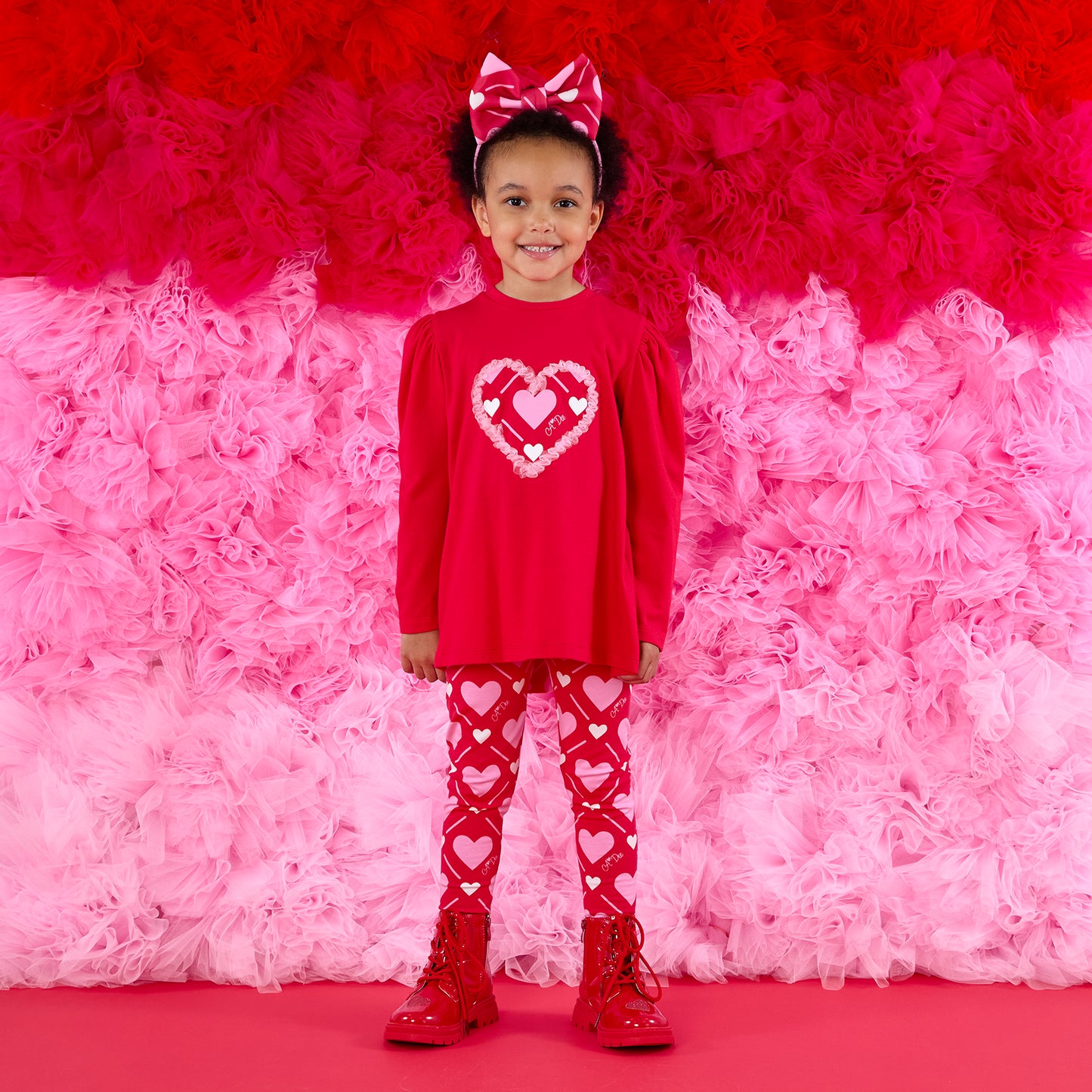 A Dee LOLA Girls Heart print legging set