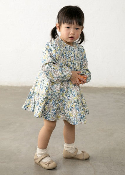 Mayoral Printed velvet dress         Anise