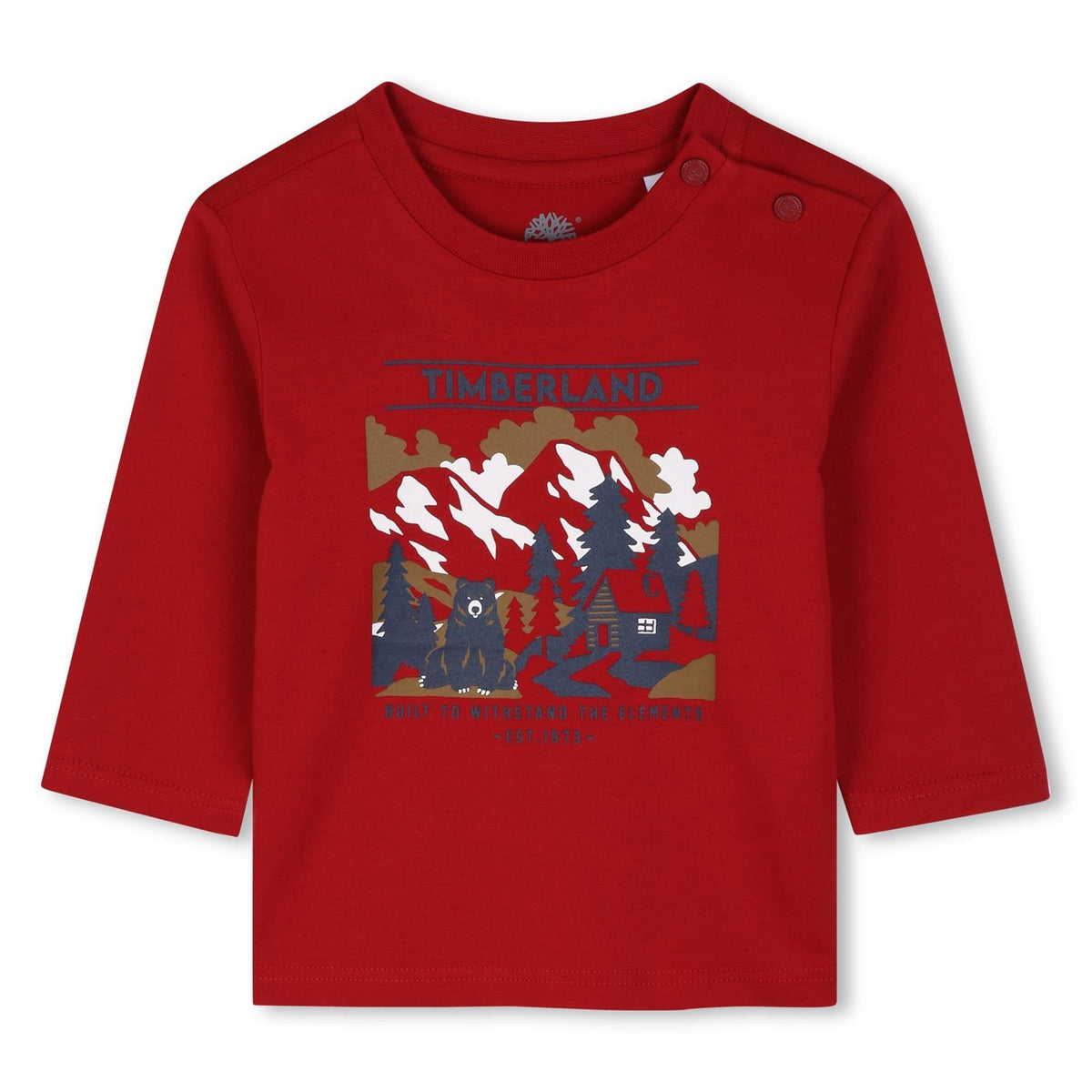 TIMBERLAND LONG SLEEVE T-SHIRT in RED